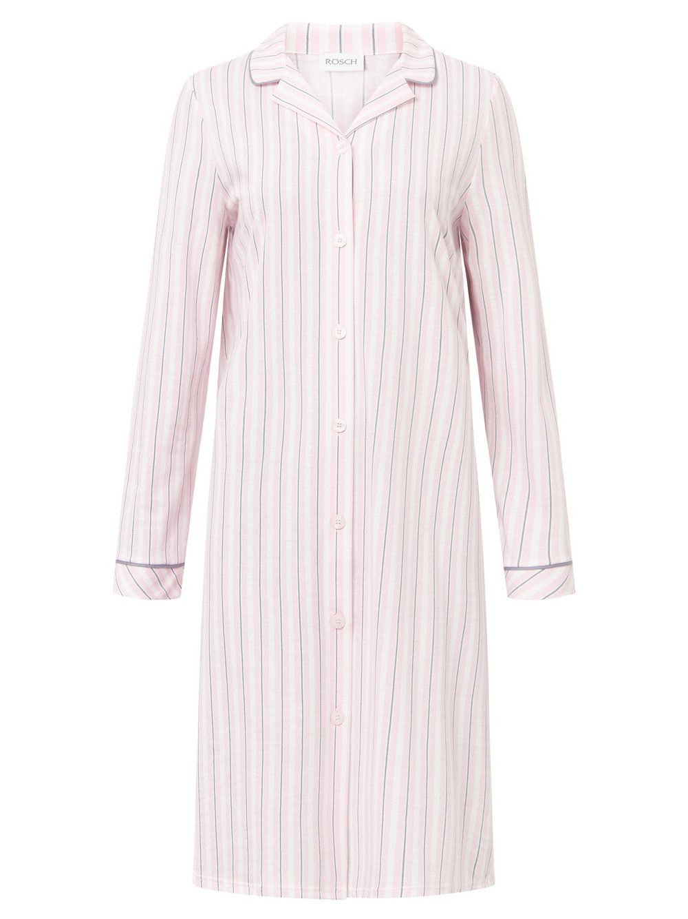 Thumbnail - Rösch Nachthemd  Damen Baumwolle rosa gestreift, 42