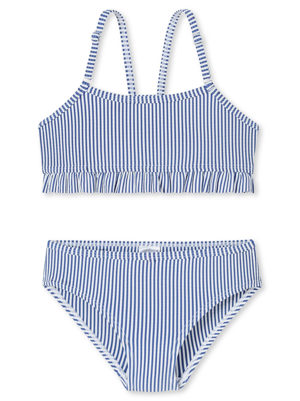 Thumbnail - Schiesser Bustier-Bikini  Mädchen blau gestreift, 140