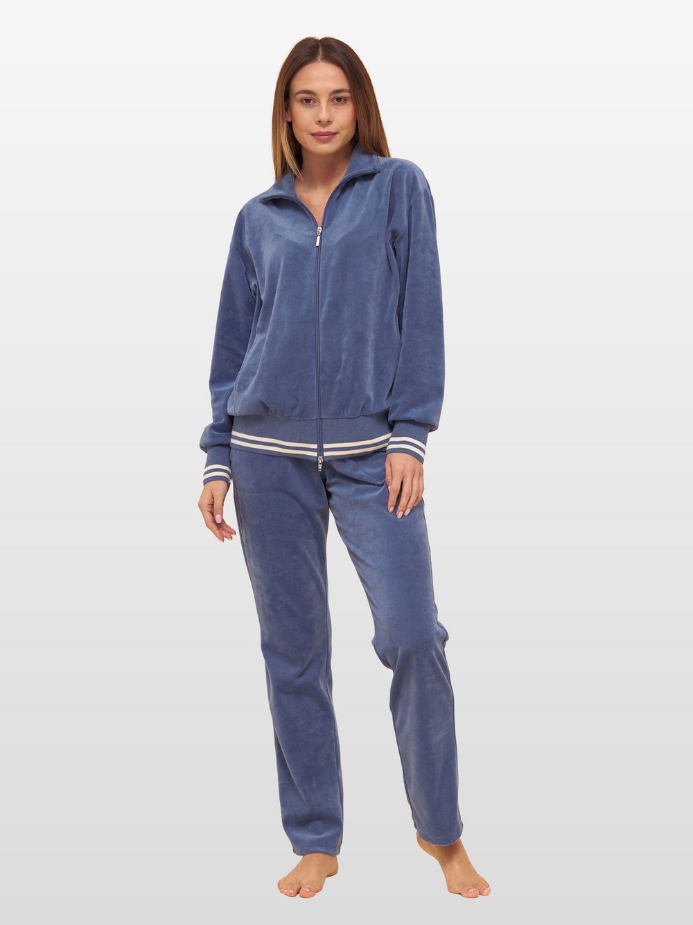 Rösch Hausanzug  Damen Jersey blau, 42