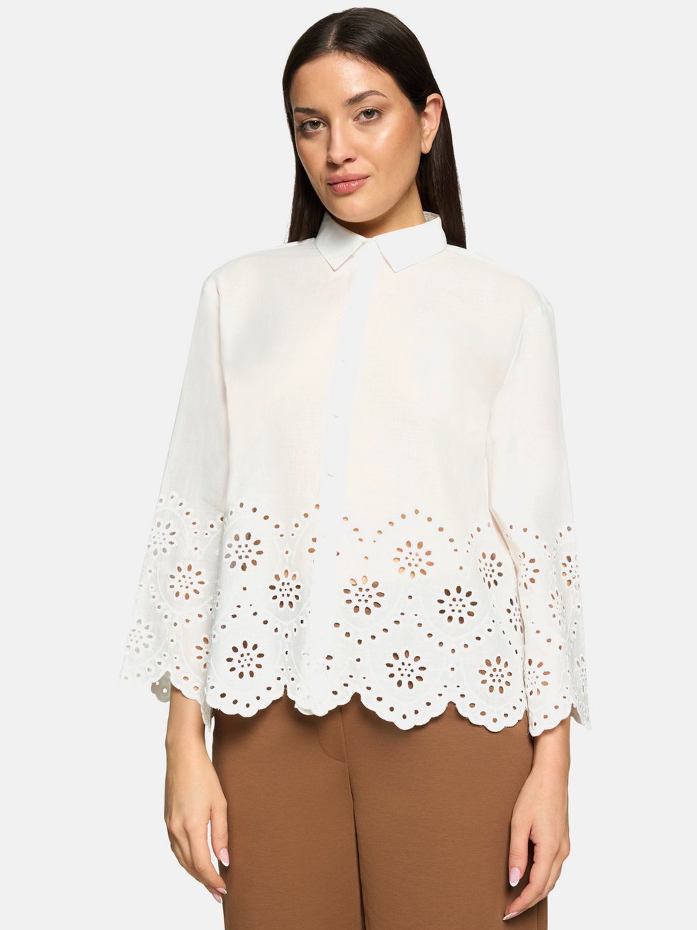 Betty Barclay Spitzenbluse Damen Baumwolle weiß, 42