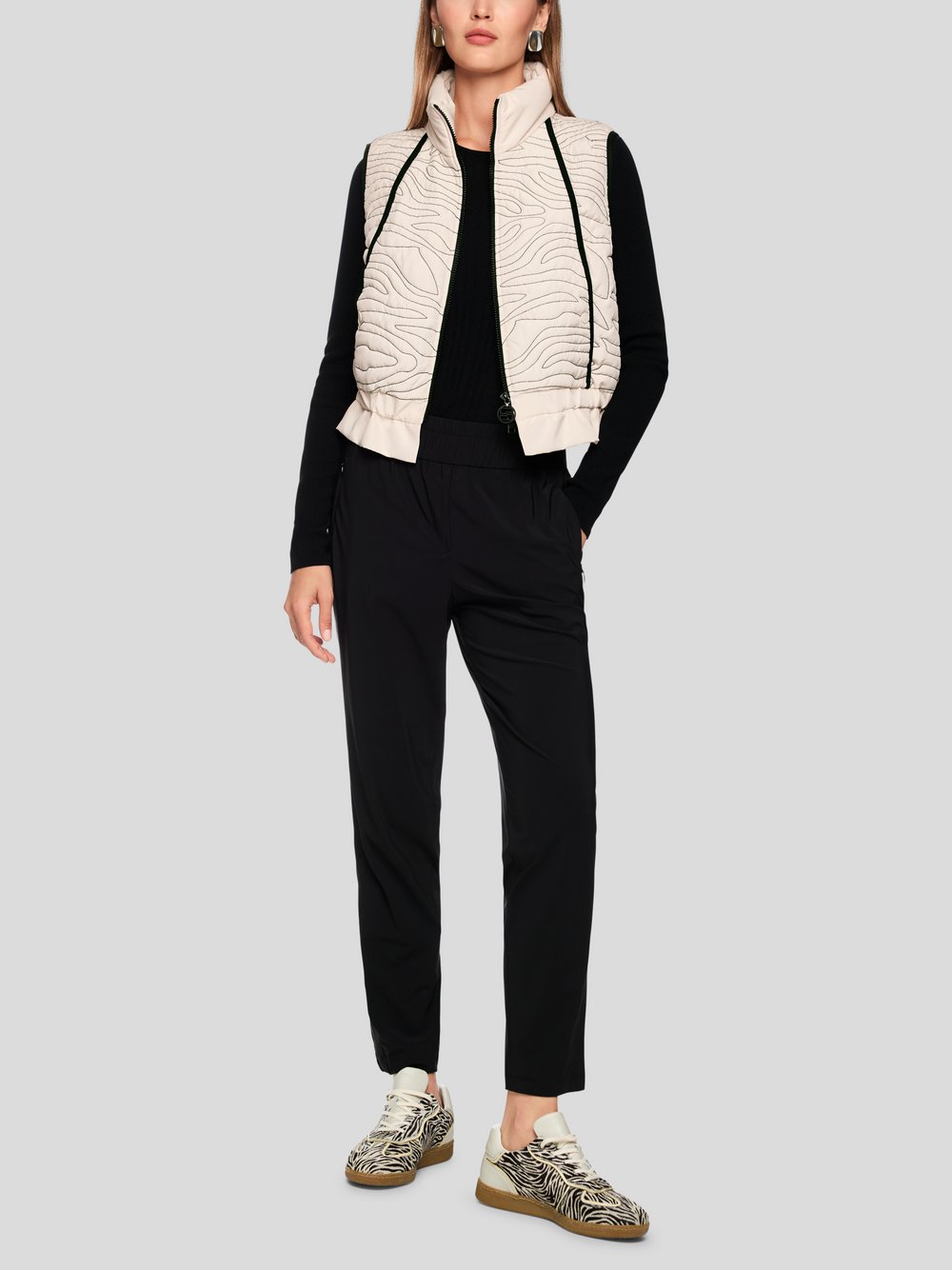 Marc Cain Weste Damen beige gemustert, 44