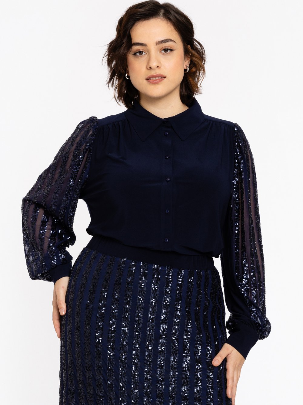 YOEK Bluse Damen blau, 54-56