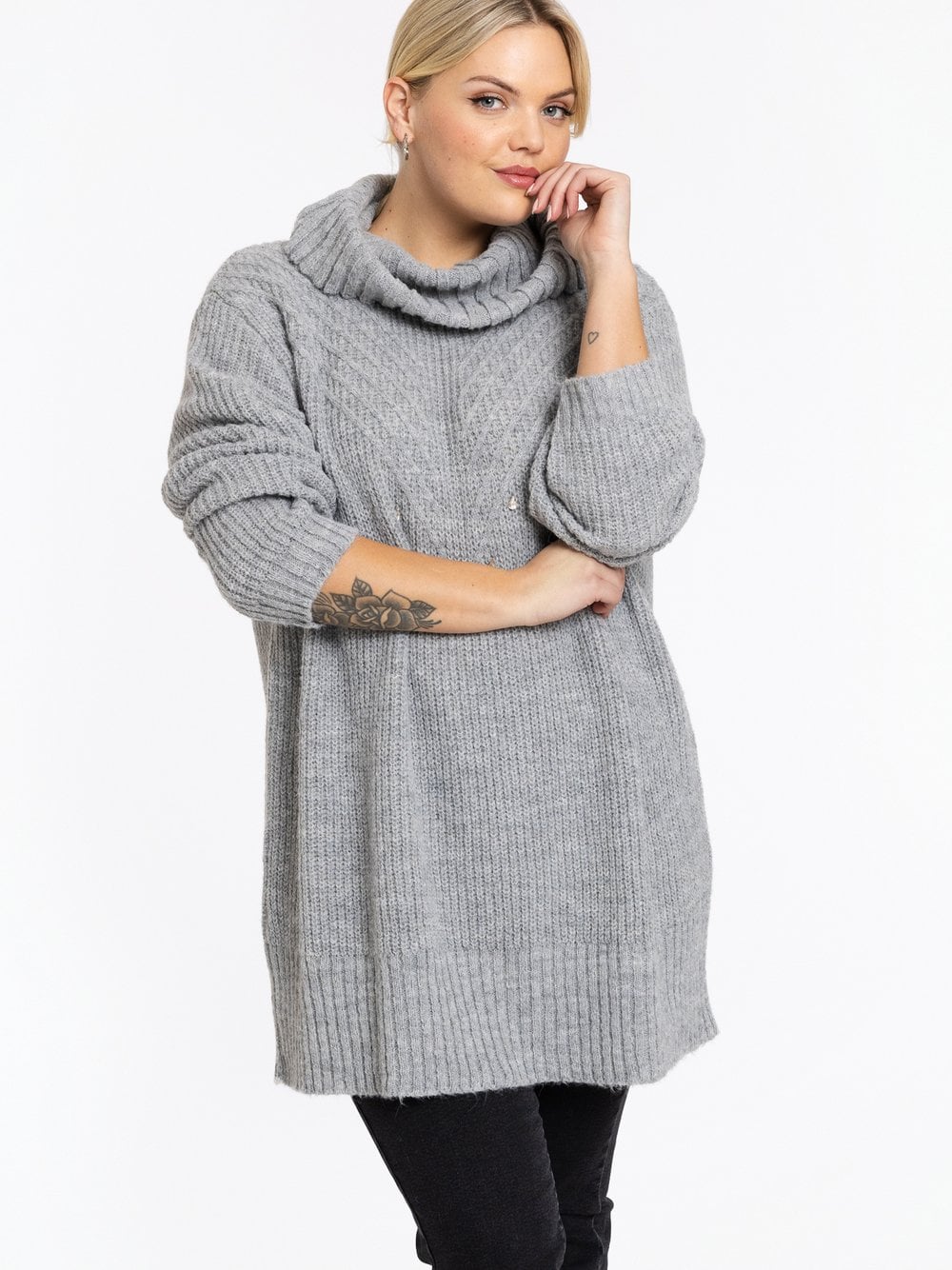 YOEK Pullover Damen grau, 54-56