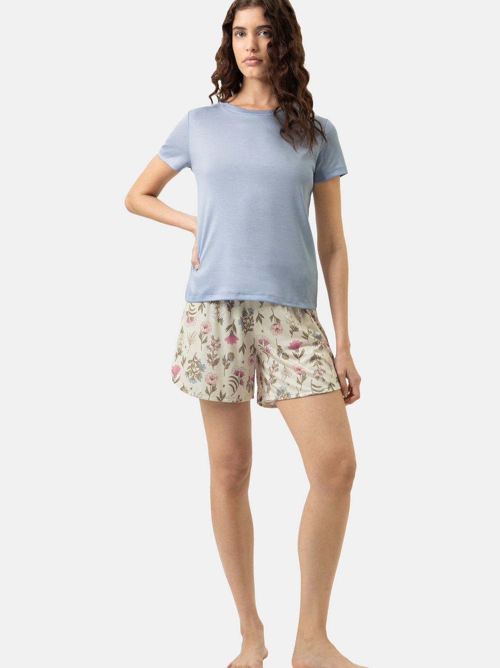 Mey Schlafanzug Damen Baumwolle mehrfarbig gemustert, 46