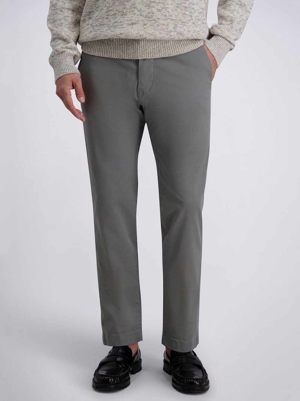 Pierre Cardin Chinos Herren Baumwolle grau, 32-30