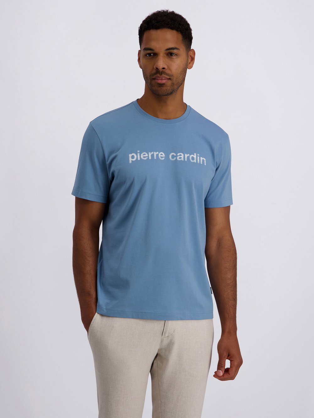 Thumbnail - Pierre Cardin T-Shirt Herren Baumwolle blau bedruckt, XL