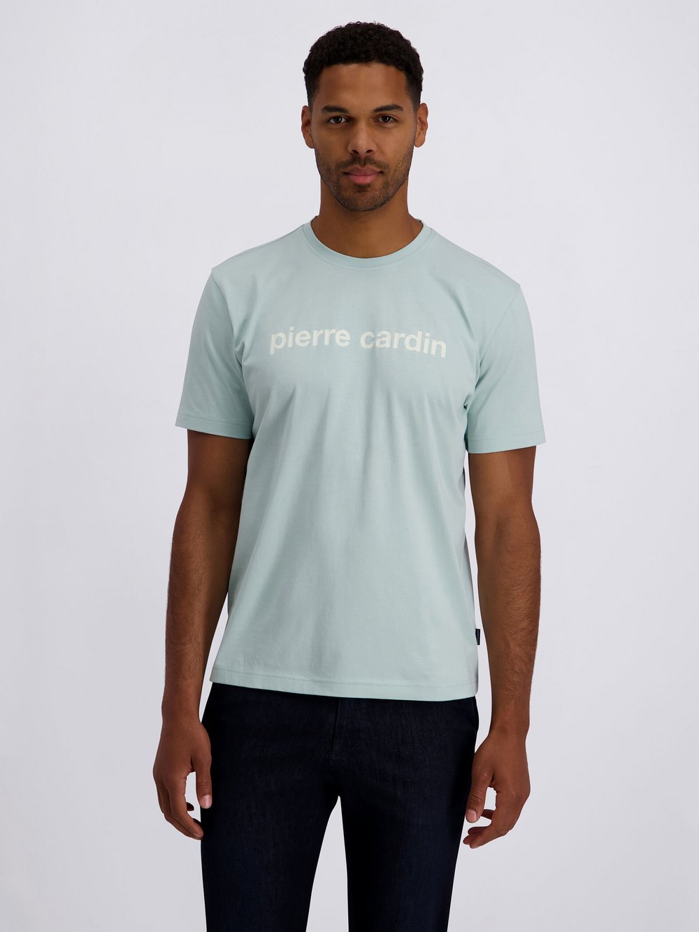 Pierre Cardin T-Shirt Herren Baumwolle blau bedruckt, L