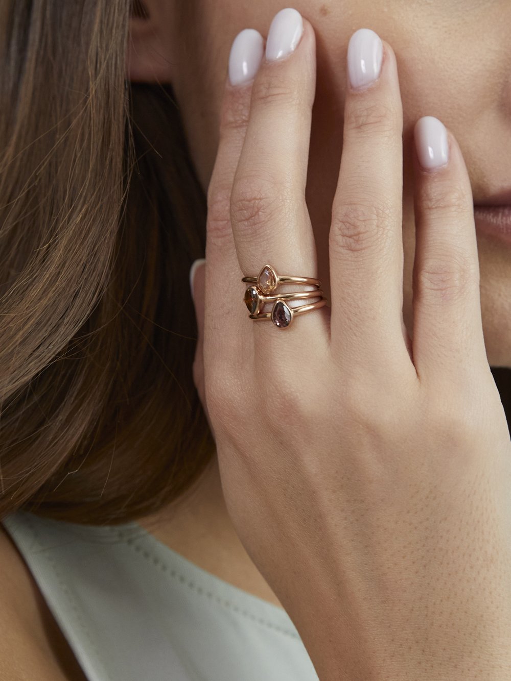 s.Oliver Ring  Damen Edelstahl roségold, 54