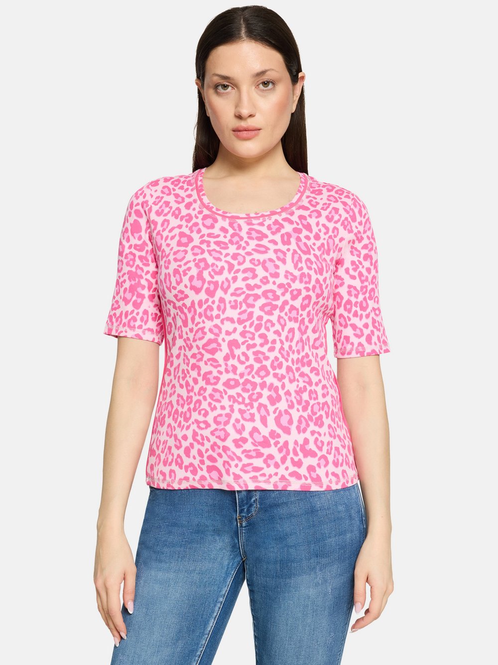Betty Barclay Basic Shirt Damen Baumwolle rosa gemustert, 42