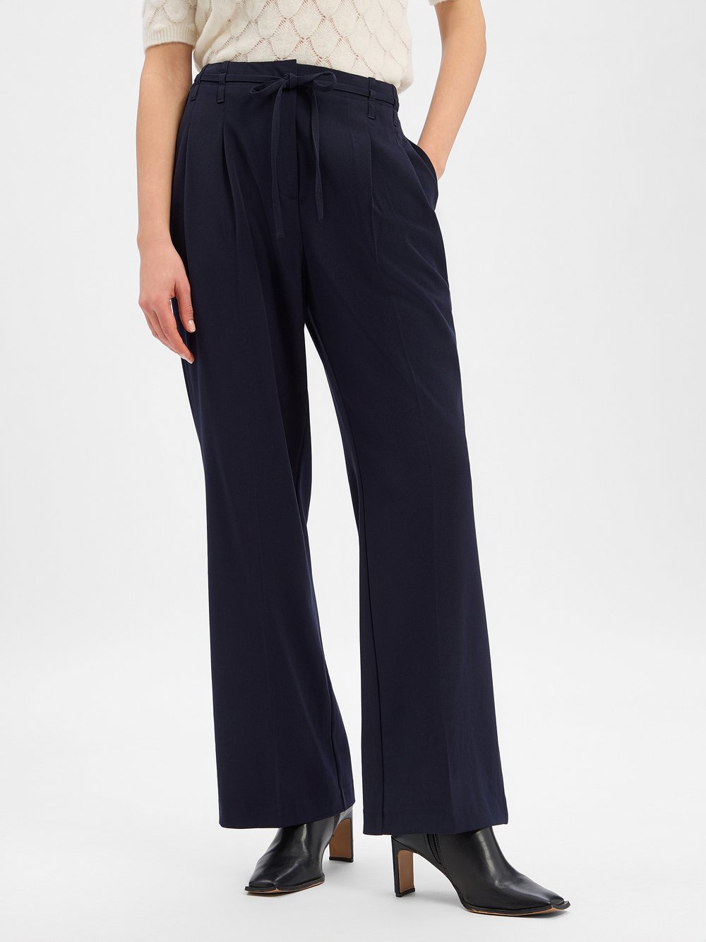zero Bundfaltenhose Damen blau, 42