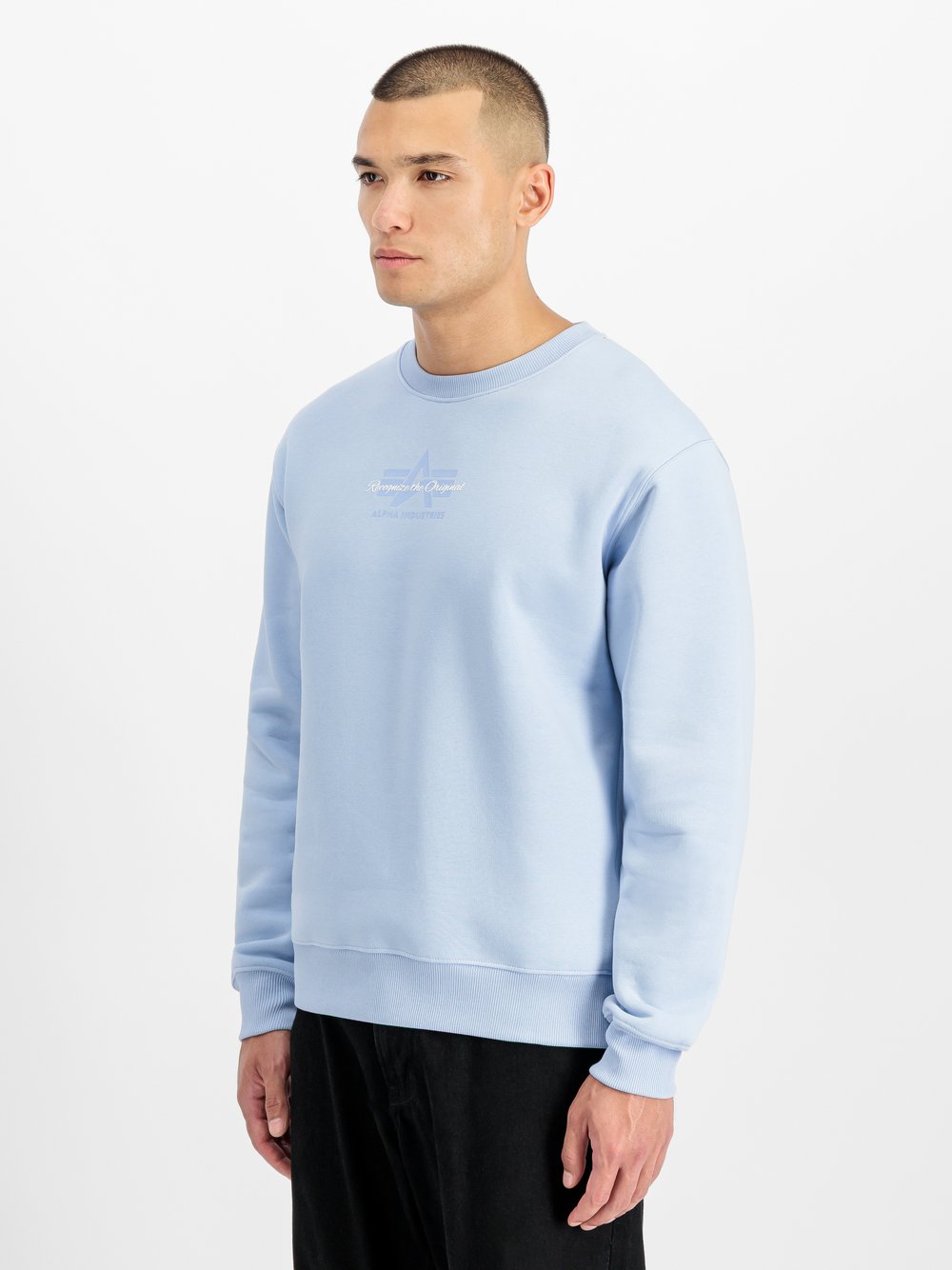 Alpha Industries Sweatshirt Herren Baumwolle blau, L