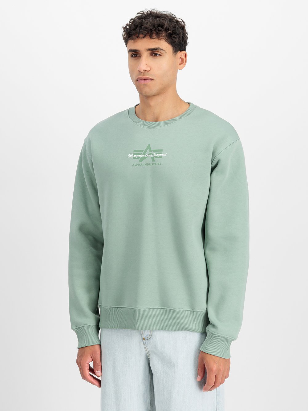 Alpha Industries Sweatshirt Herren Baumwolle grün, L