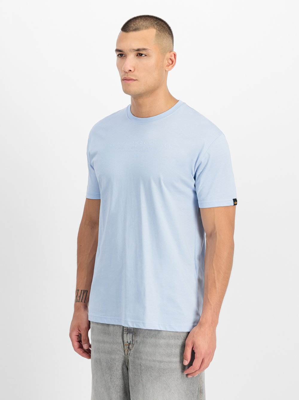 Alpha Industries T-Shirt Herren Baumwolle blau, M