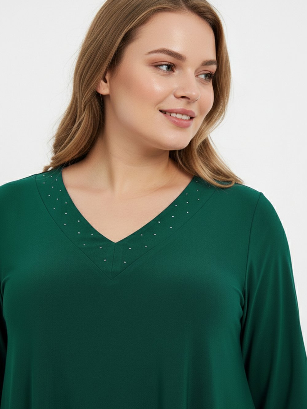 Thumbnail - YOEK Tunika Damen grün, 50-52