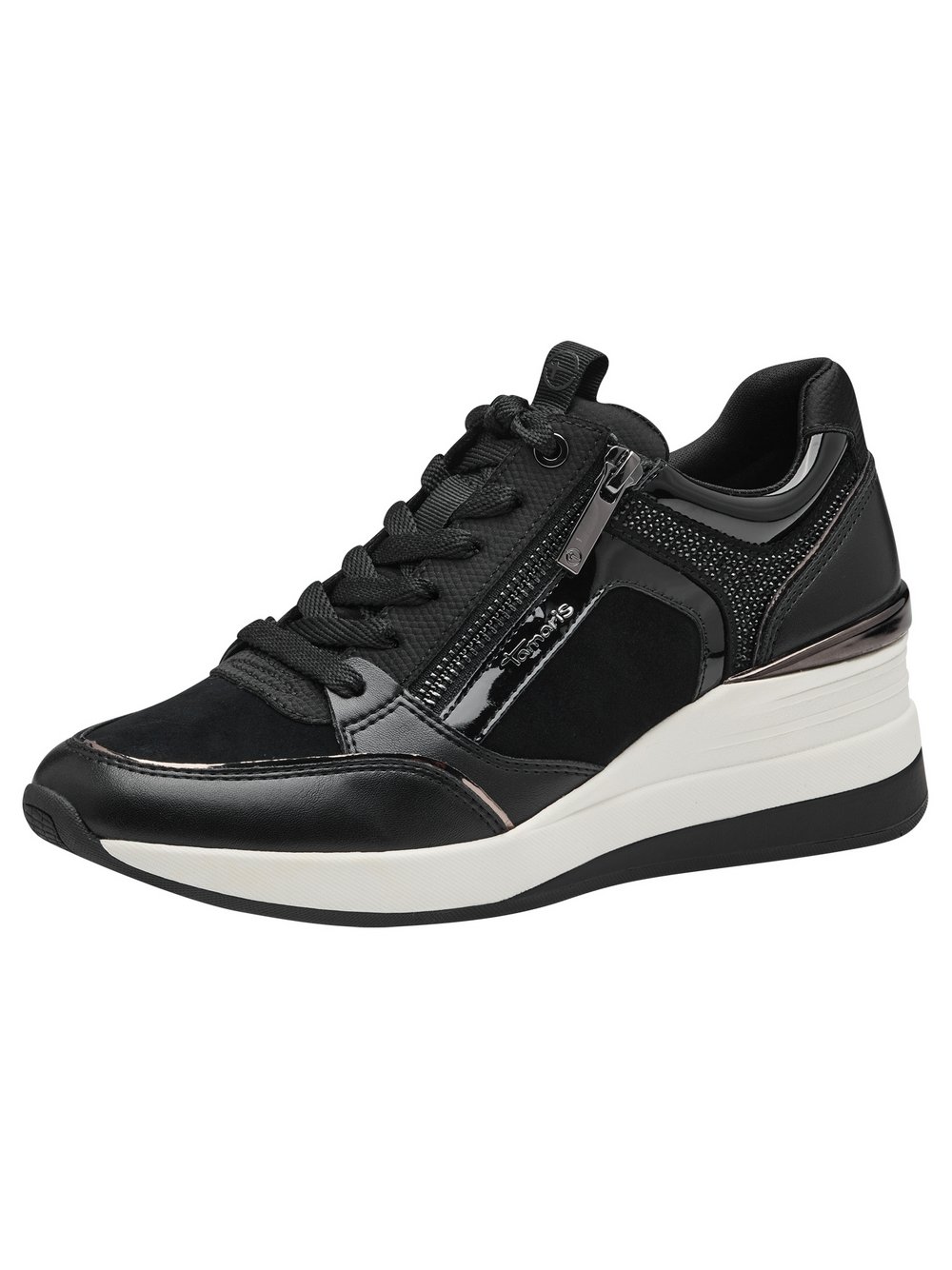 Tamaris Sneaker Damen Leder schwarz, 41