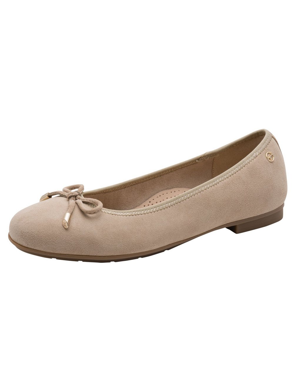 Tamaris Ballerina Damen Leder beige, 37