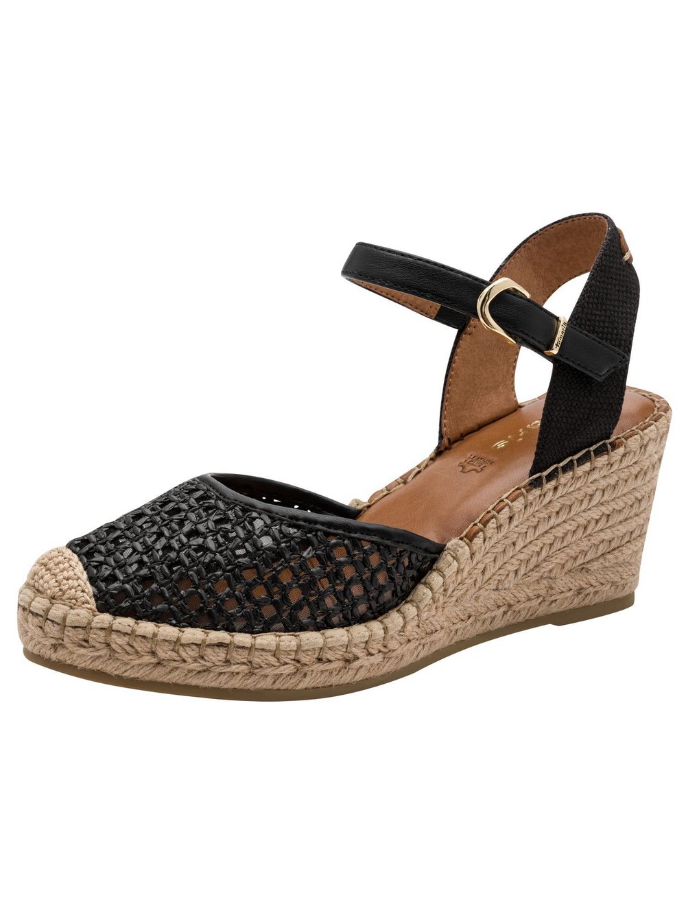 Tamaris Espadrilles Damen Leder schwarz, 41