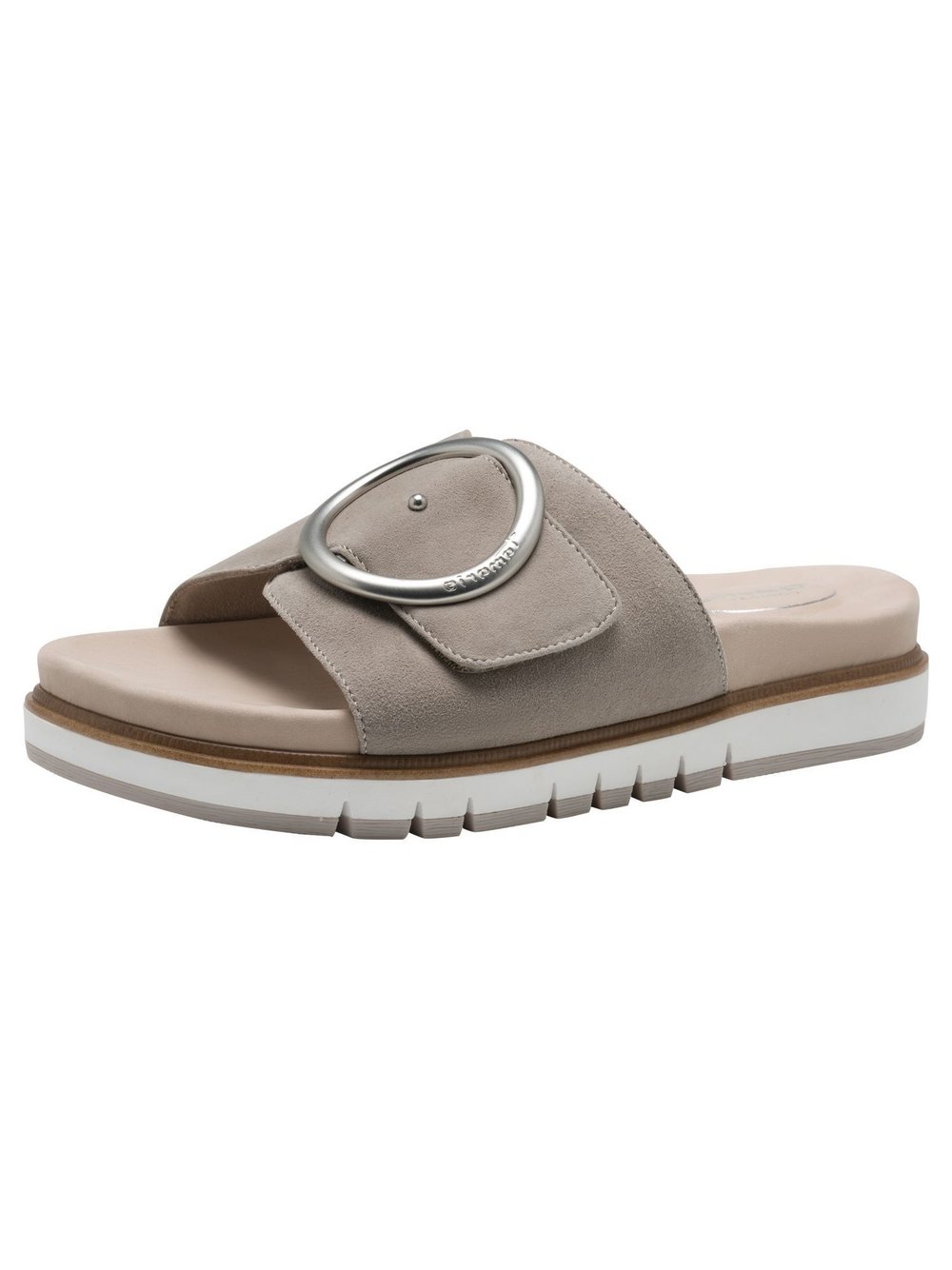 Tamaris Pantolette Damen Leder grau, 37