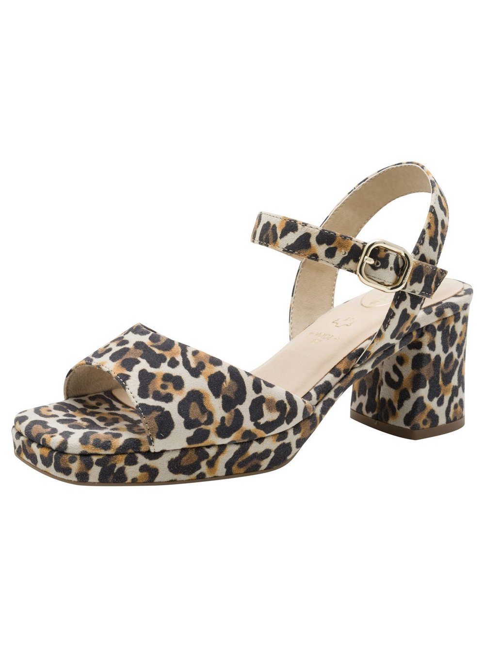 Tamaris Sandalette Damen Leder mehrfarbig gemustert, 42