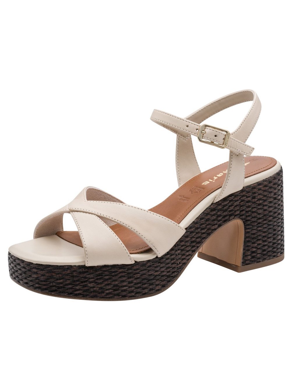 Tamaris Sandalette Damen Leder beige, 40