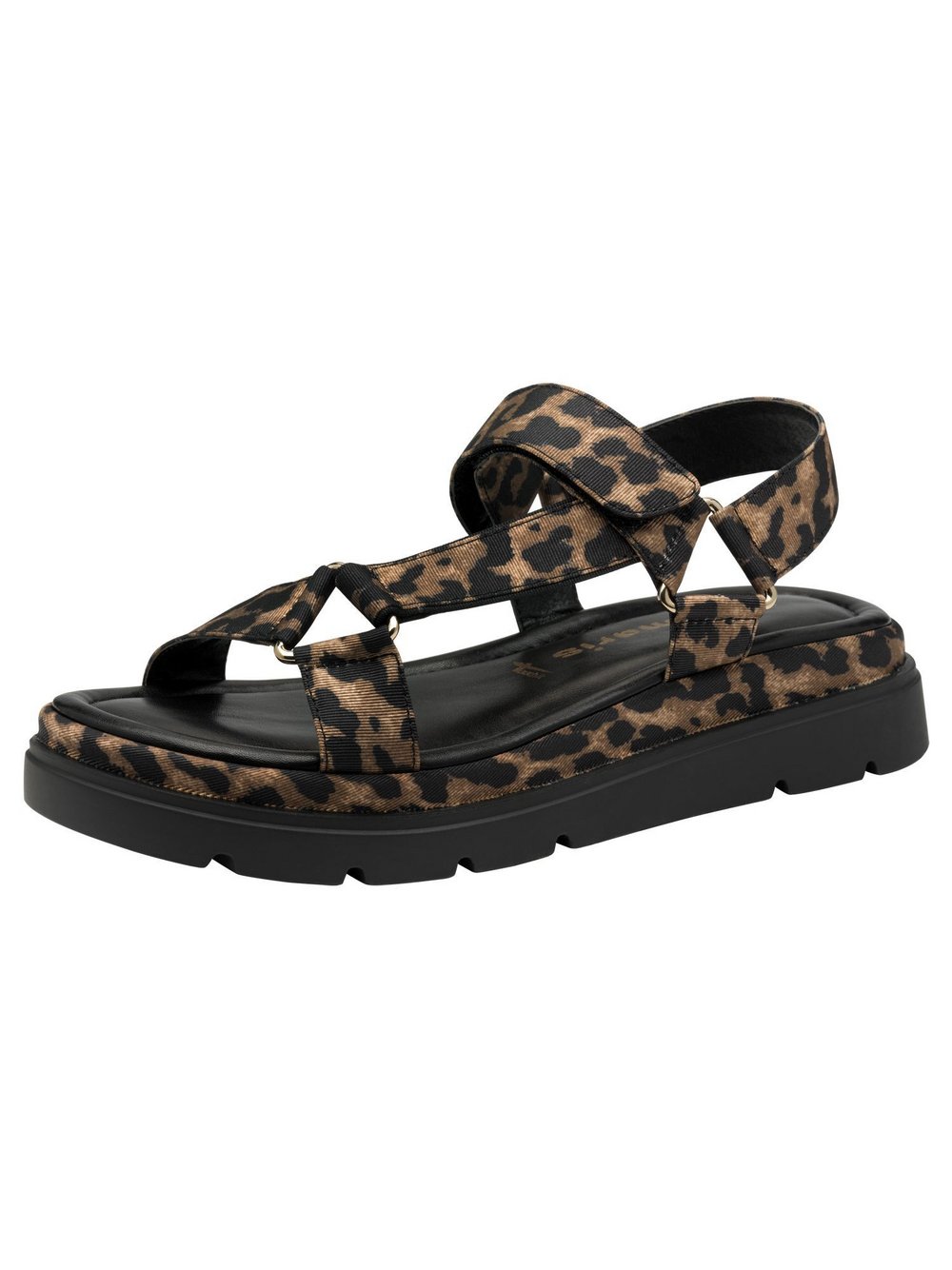 Tamaris Sandalette Damen Textil braun gemustert, 36