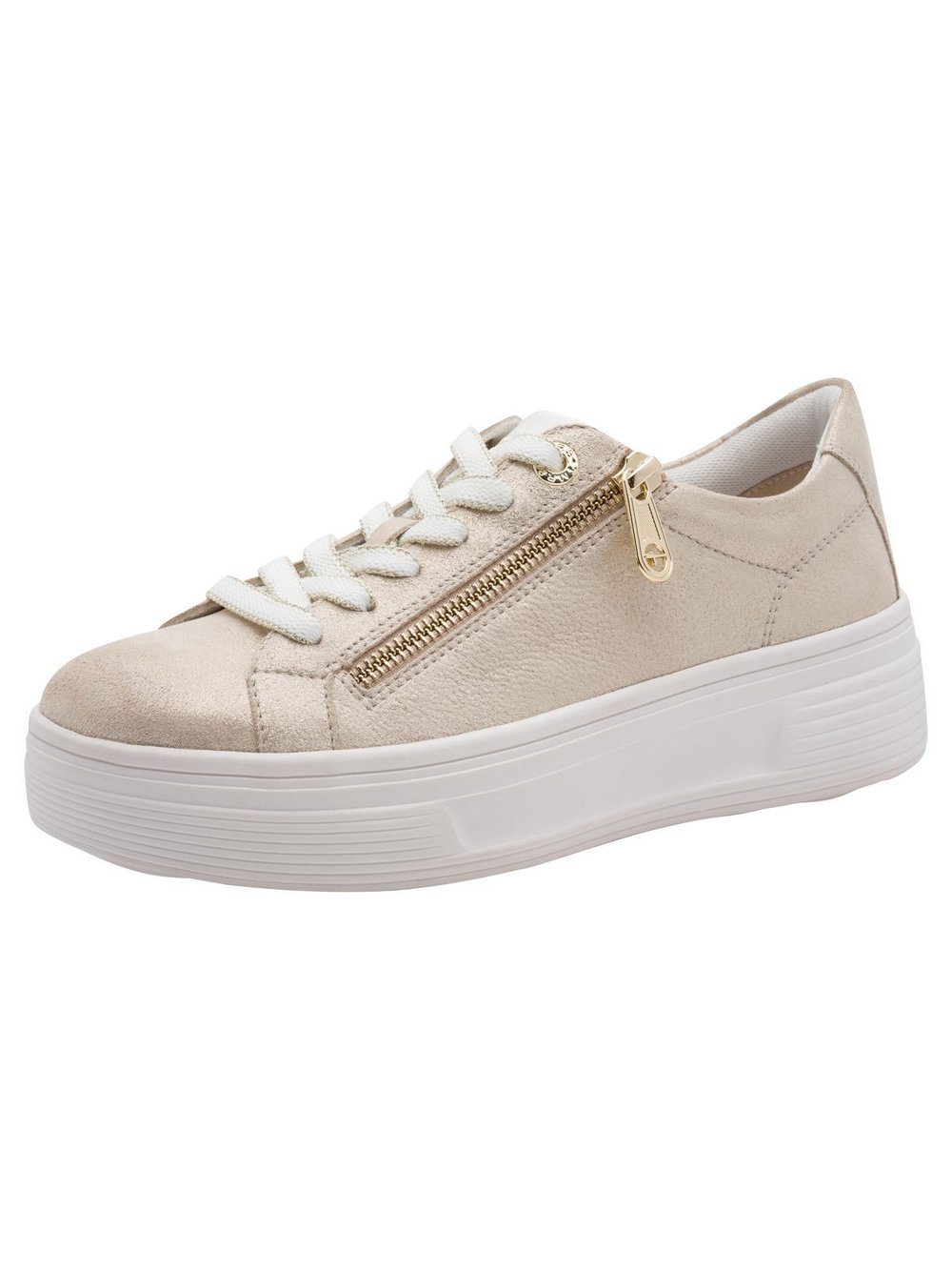 Tamaris Sneaker Damen Leder beige, 37