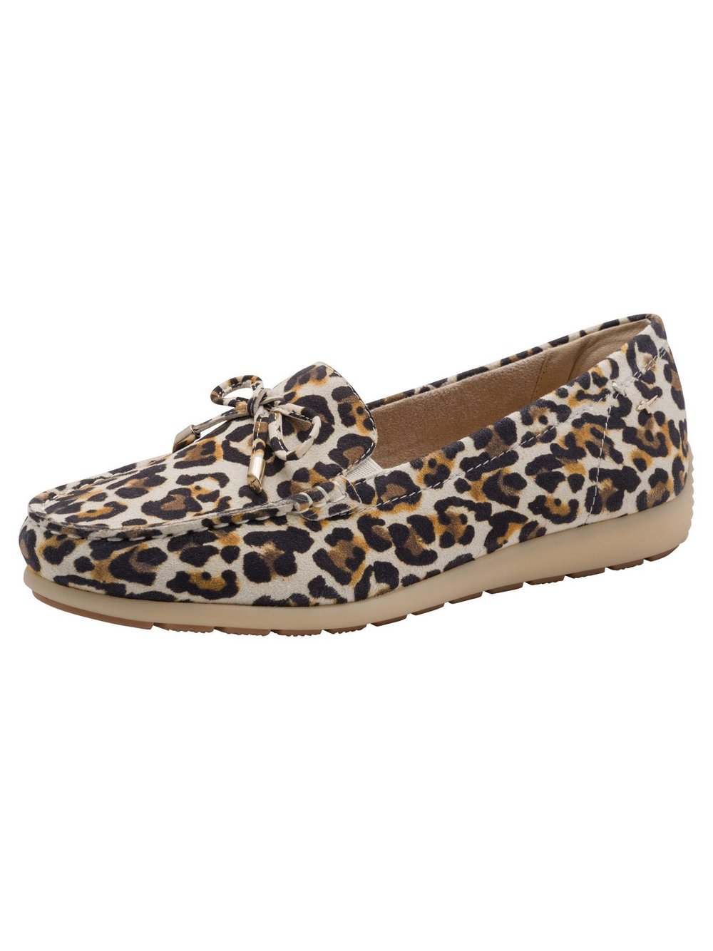 Tamaris Slipper Damen Leder beige gemustert, 41