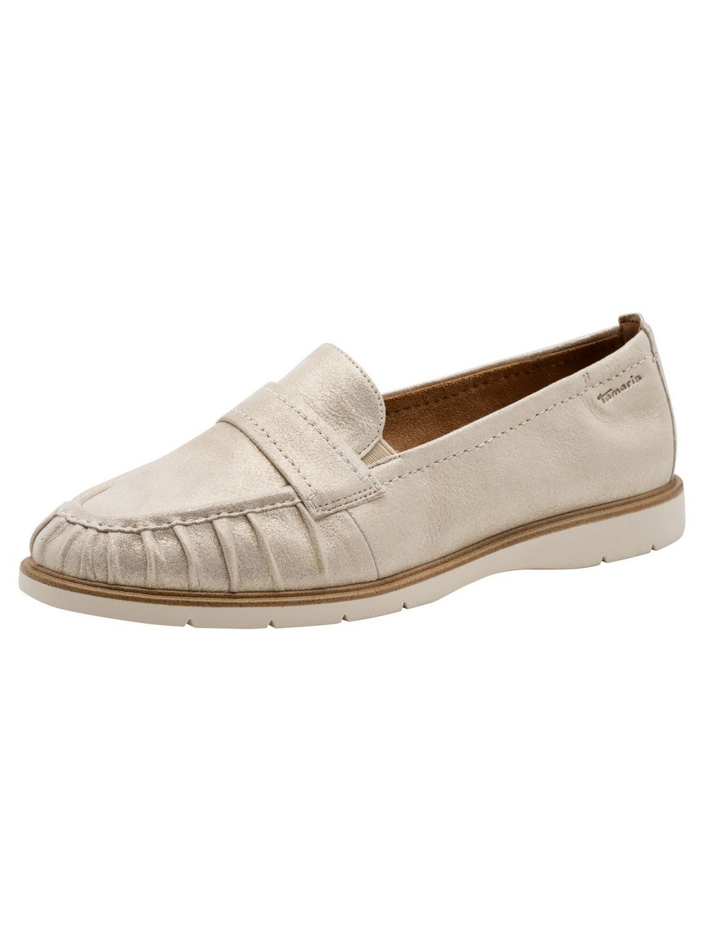 Tamaris Slipper Damen Leder beige, 40