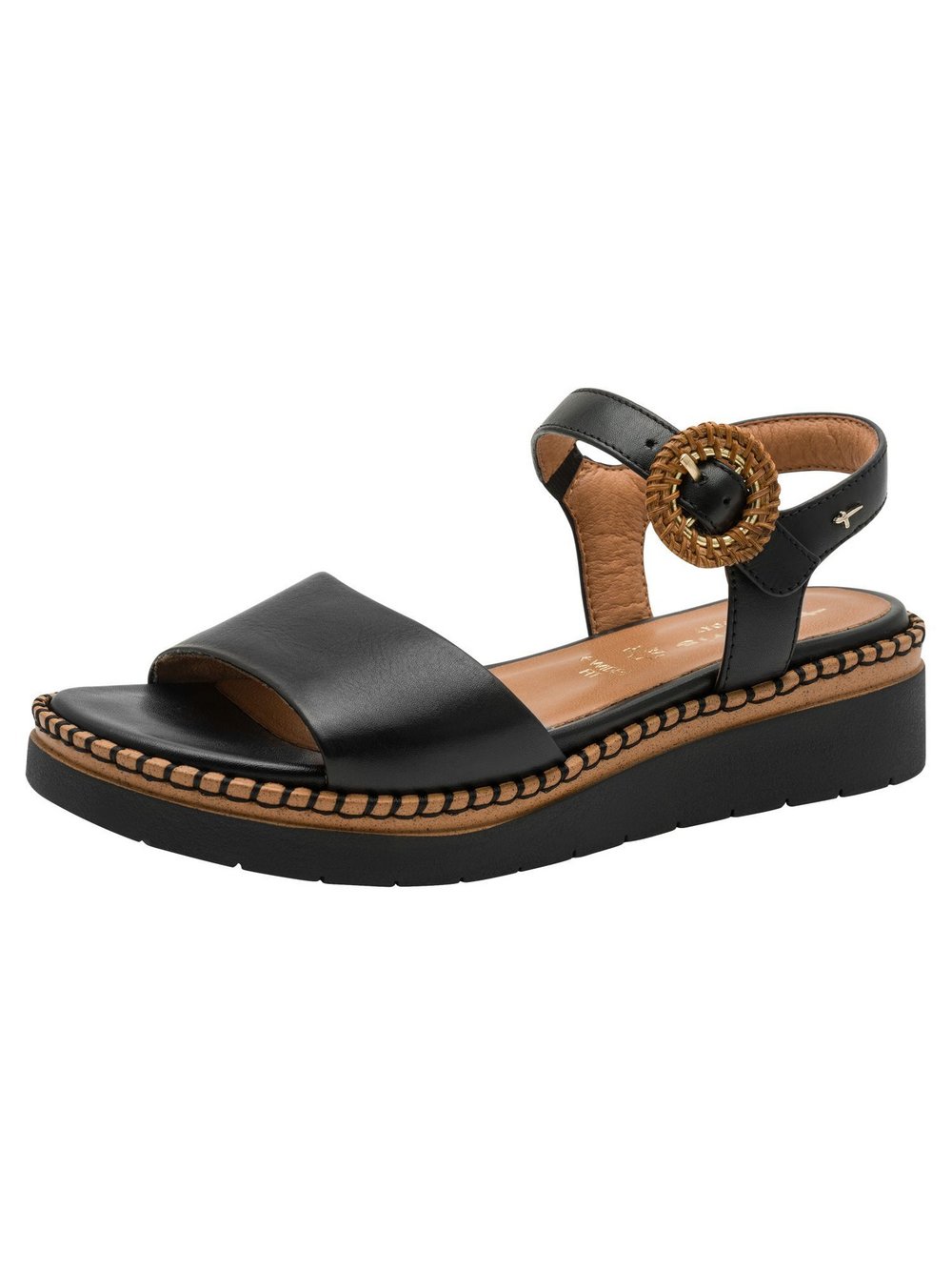 Tamaris Sandalette Damen Leder schwarz, 38