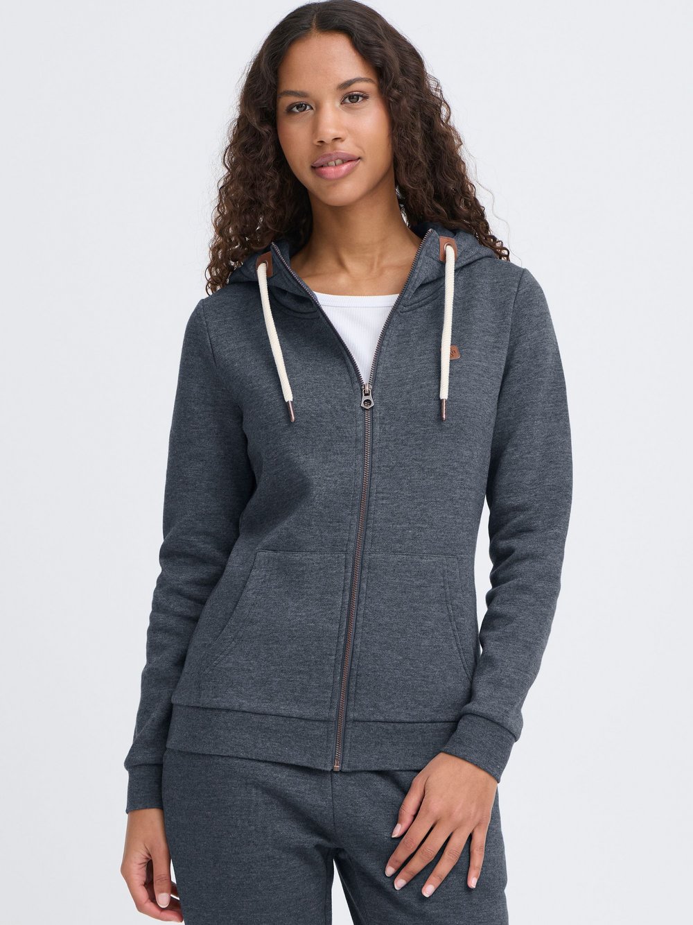 OXMO Kapuzenjacke Damen blau meliert, XXL