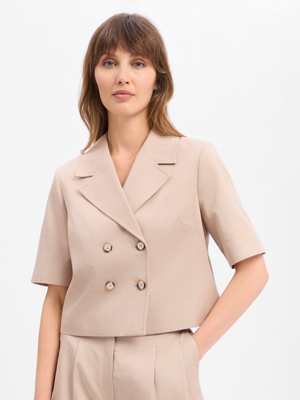 More & More Kurzblazer Damen kitt, 44