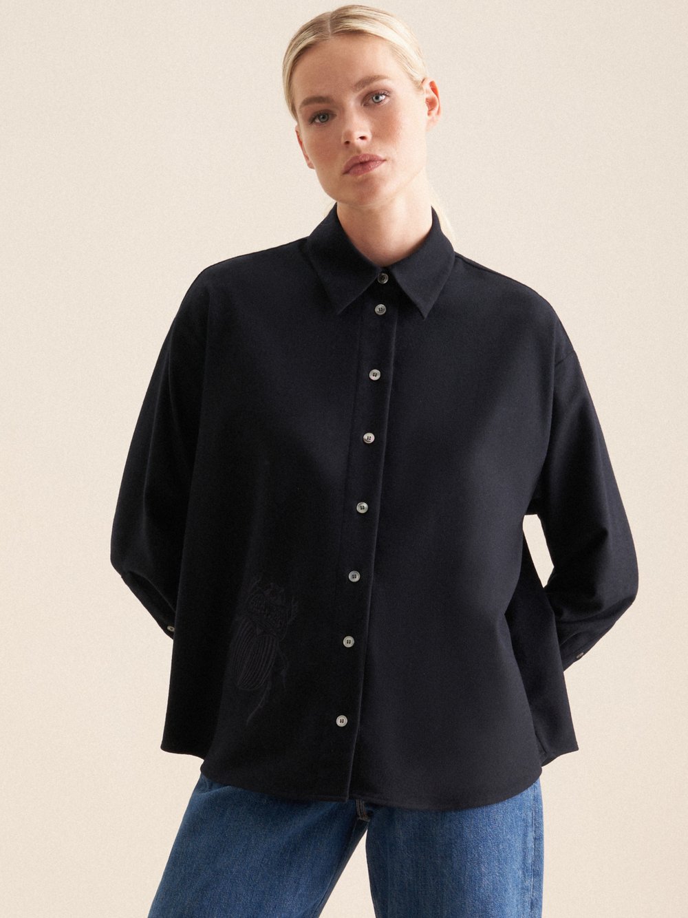 Seidensticker Hemdbluse Damen Polyamid blau, 38