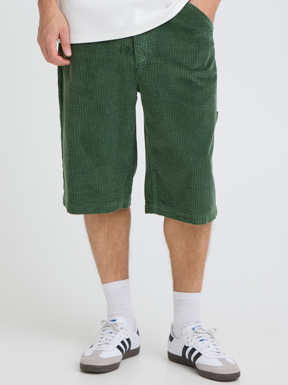Solid Bermudas Herren Baumwolle grün, XL