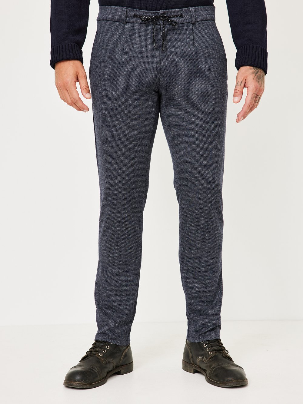 Redpoint Jogg Stoffhose Herren blau bedruckt, 34-30