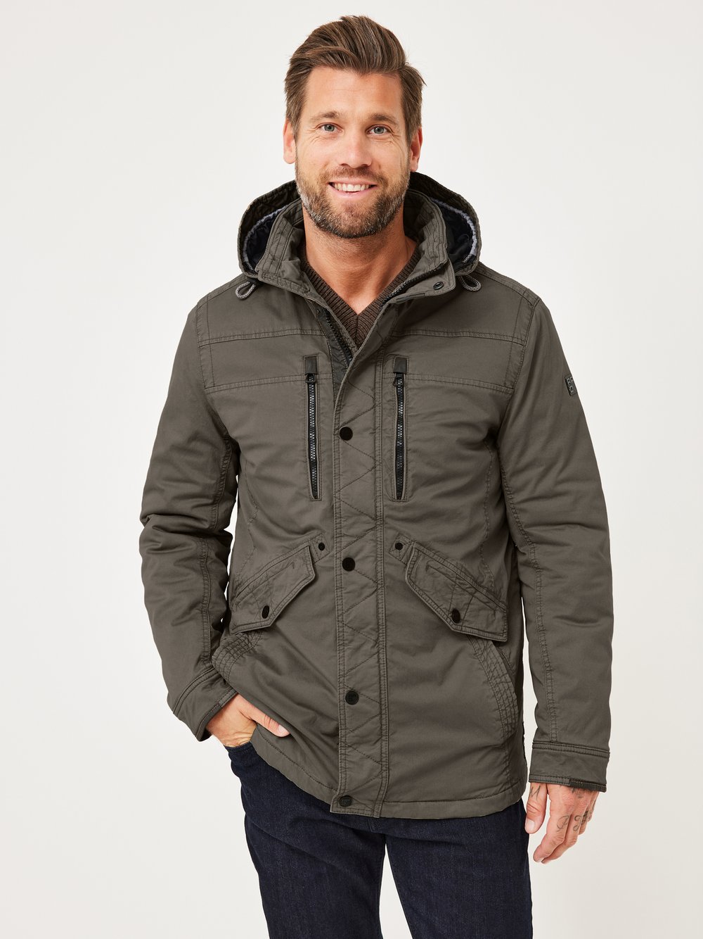 Redpoint Parka Herren Baumwolle grün, 58