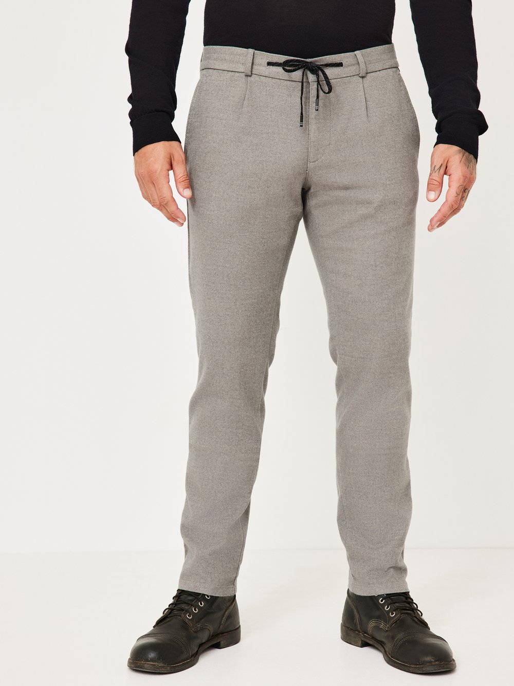 Thumbnail - Redpoint Jogg Stoffhose Herren Baumwolle grau bedruckt, 38-32