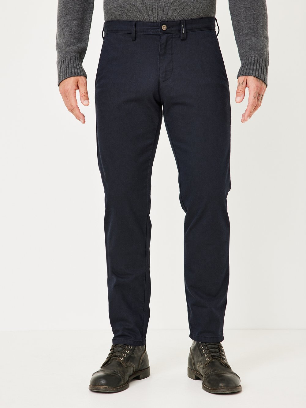 Redpoint Chino Herren Baumwolle blau bedruckt, 36-32