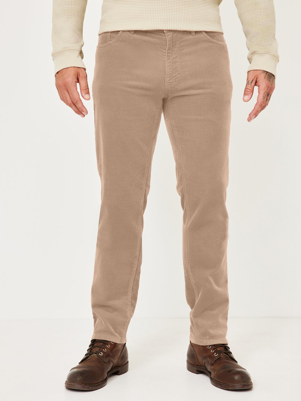 Redpoint Chino Herren Baumwolle braun bedruckt, 32-32