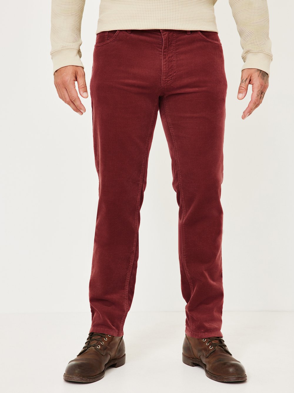 Thumbnail - Redpoint Cordhose Herren Baumwolle rot, 34-32