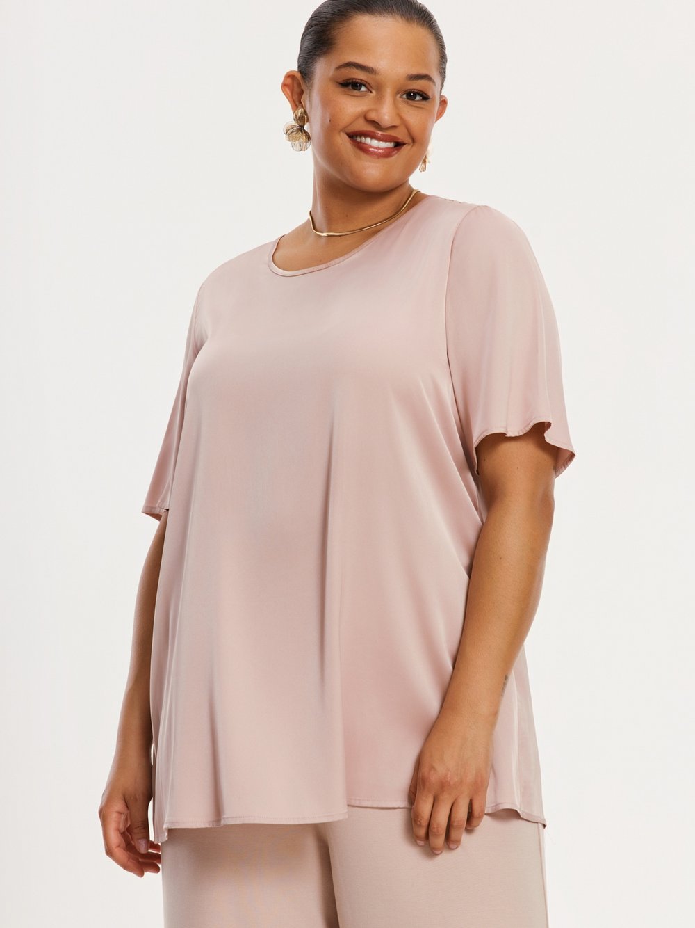 Thumbnail - YOEK T-shirt Damen Viskose braun, 50-52