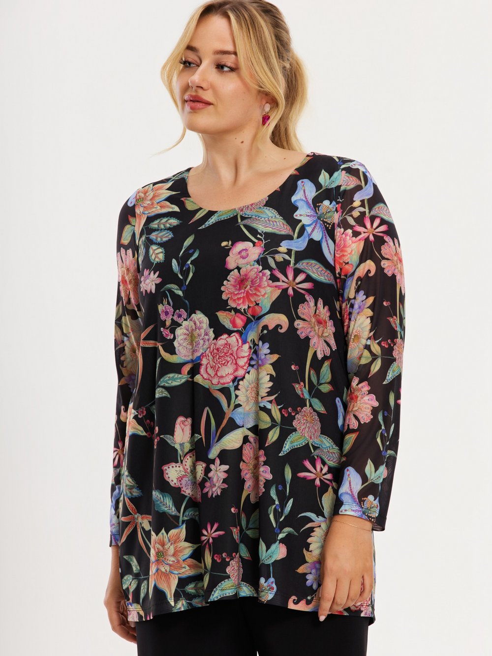 Thumbnail - YOEK Tunika Damen schwarz, 50-52