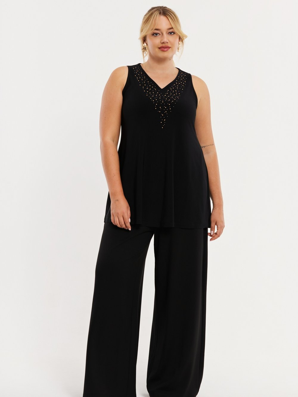 YOEK Hose Damen Viskose schwarz, 42-42