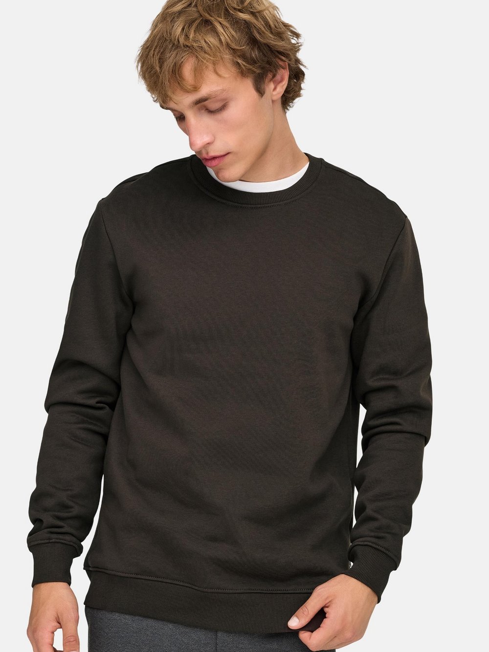 Thumbnail - Only&Sons Sweatshirt Herren Baumwolle braun, S