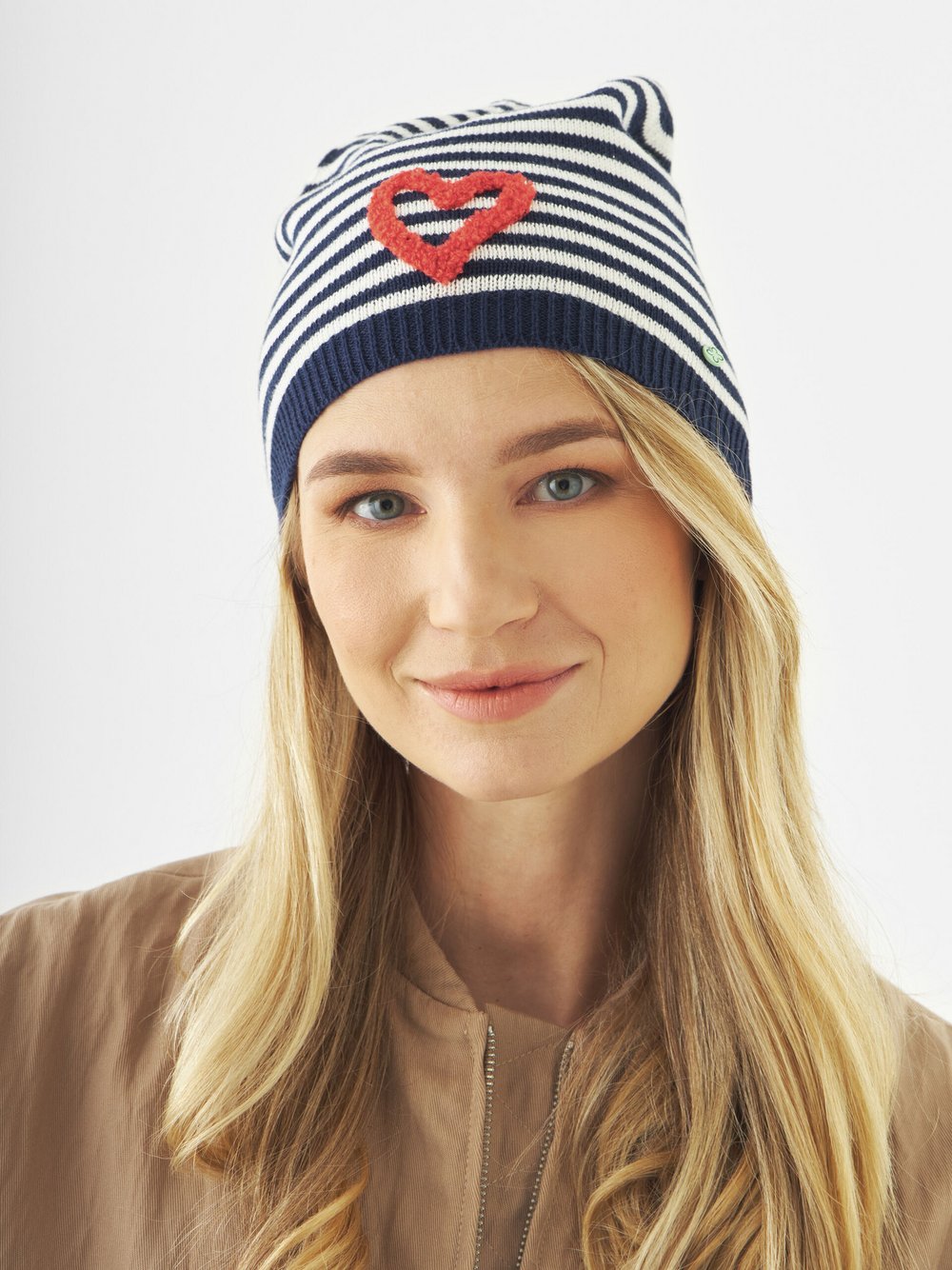 Thumbnail - Codello Mütze Damen Baumwolle blau bedruckt, ONE SIZE