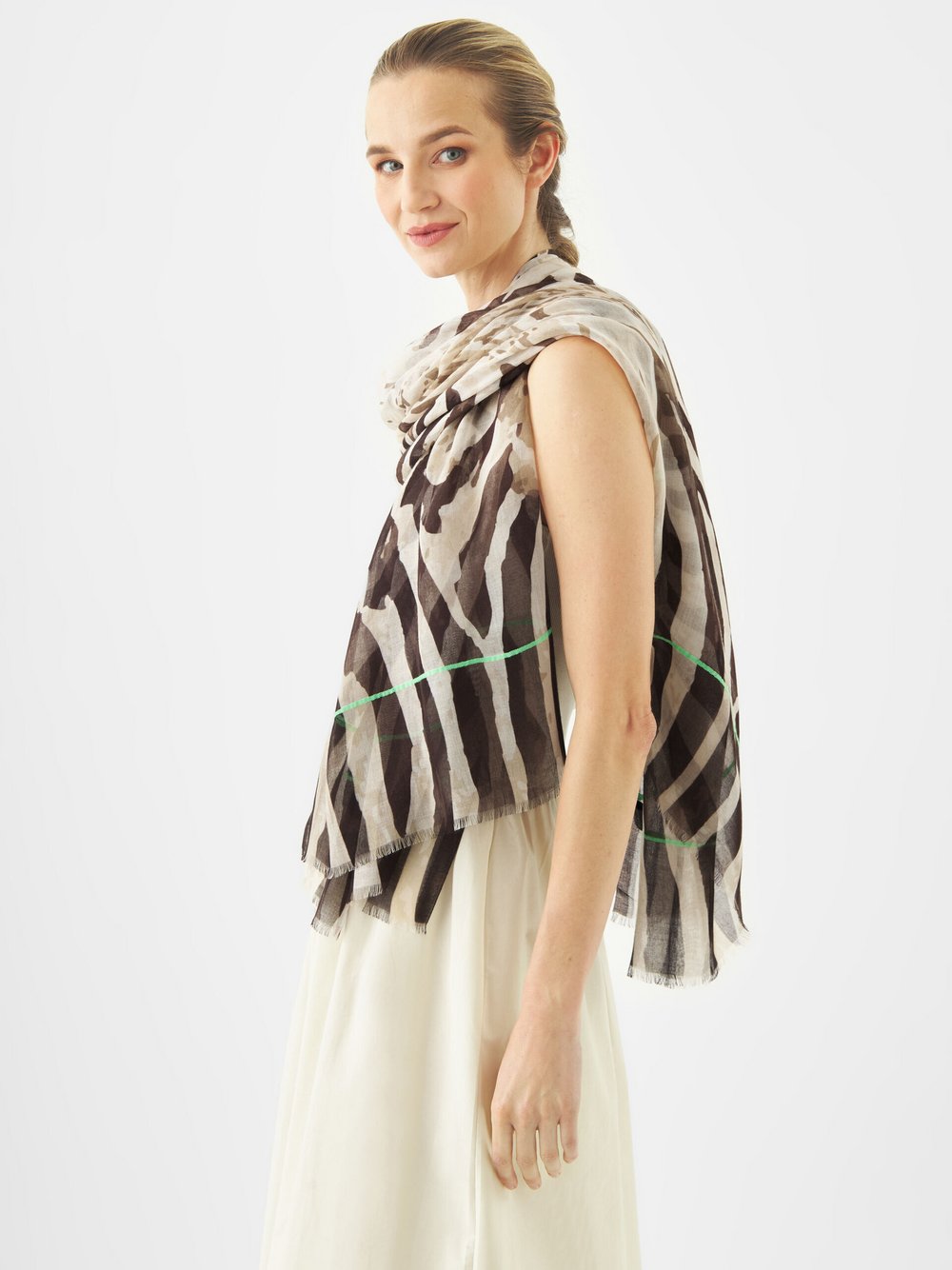 Thumbnail - Codello Schal Damen Modal beige bedruckt, ONE SIZE