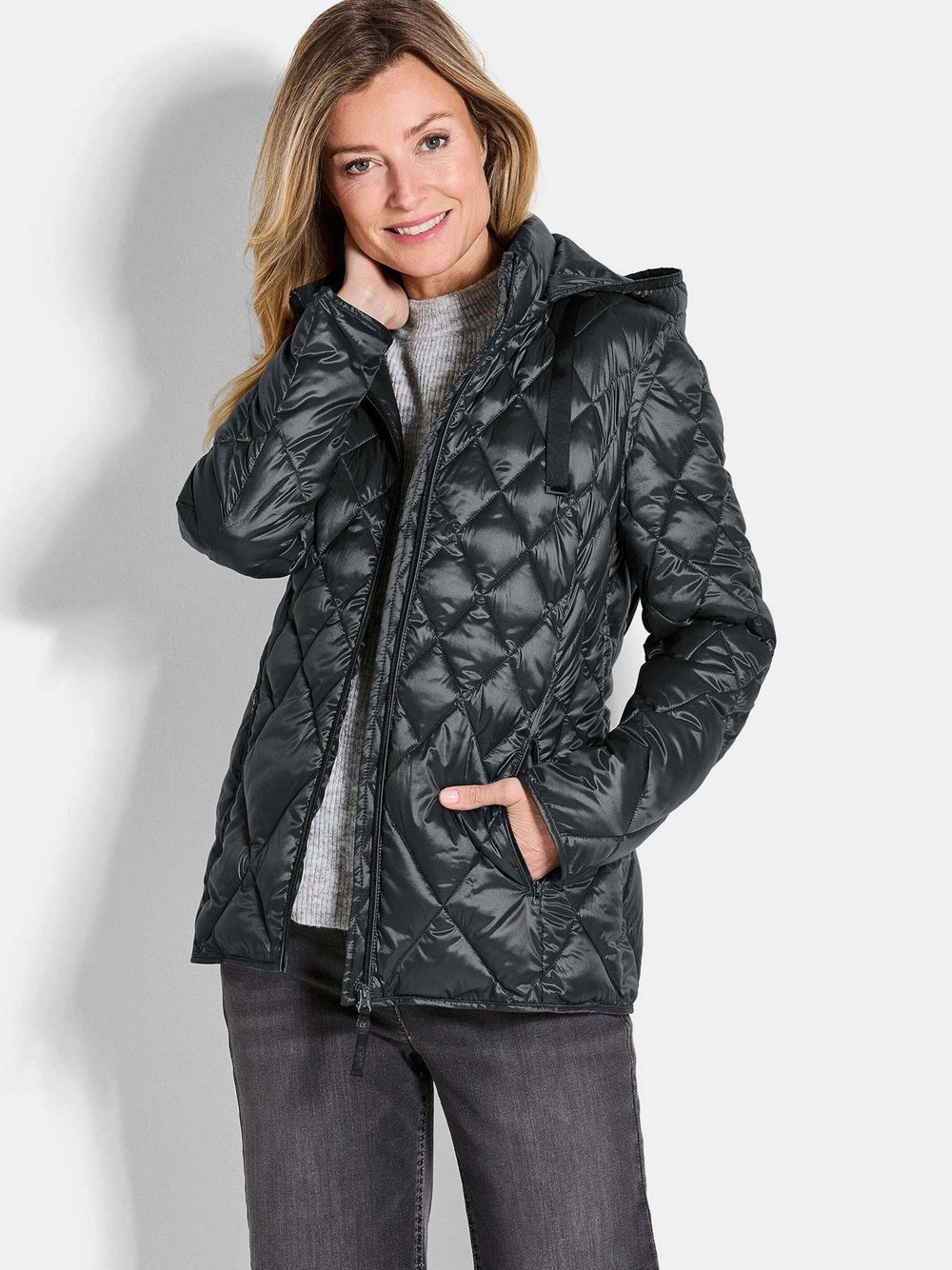 Goldner Jacken Damen grau, 22