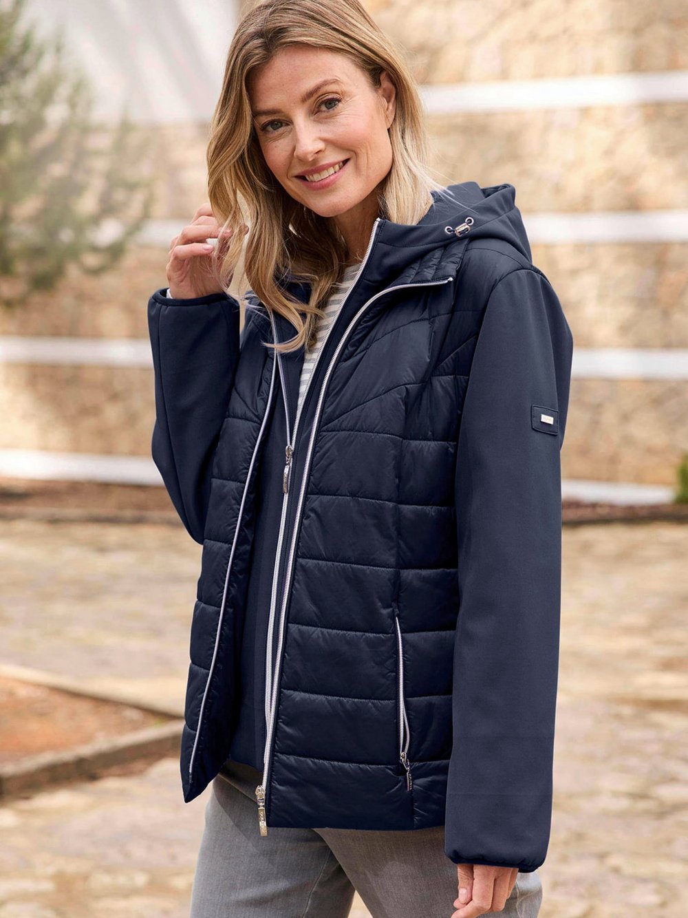 Goldner Jacken Damen blau, 20