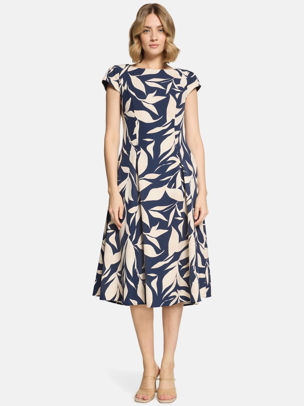 Betty & Co Cocktailkleid Damen blau gemustert, 46