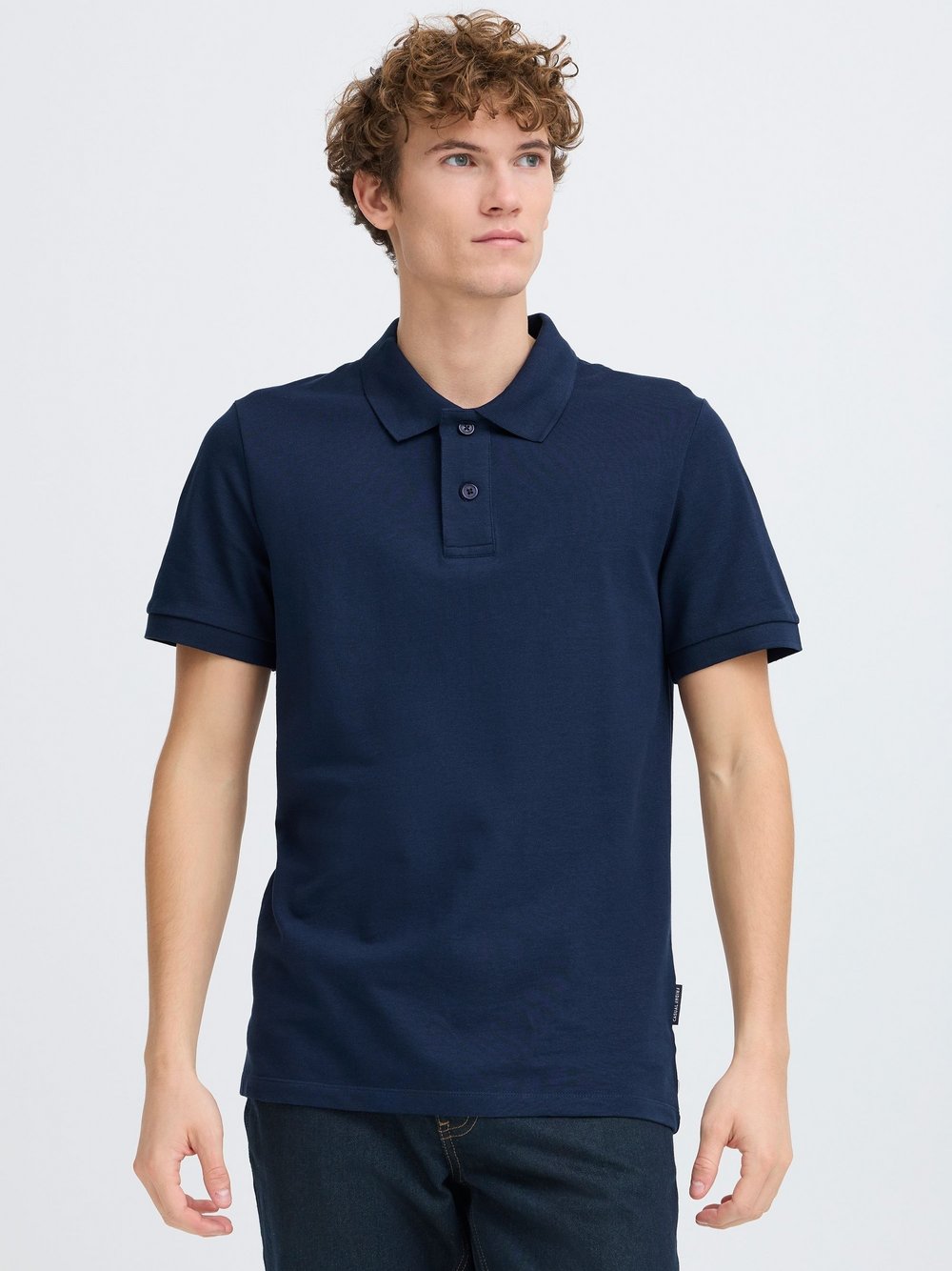 CASUAL FRIDAY Poloshirt Herren Baumwolle blau, M