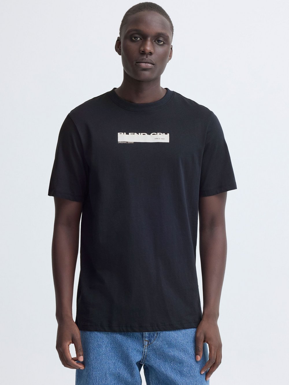 Thumbnail - BLEND T-Shirt Herren Baumwolle blau, XXL